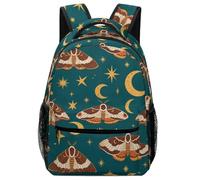 Sac À Dos Moths Moons Stars Night Daypack Ordinateur Portablesac D'École Tendance Backpack pour Voyage Randonnée Scolaire