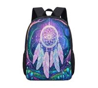 Sac à dos motif attrape-rêves 43,2 cm - Forêt enchantée - Pour enfants et adolescents - Style bohème, 01, L, Minimaliste