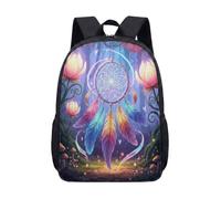 Sac à dos motif attrape-rêves 43,2 cm - Forêt enchantée - Pour enfants et adolescents - Style bohème, 03, L, Minimaliste