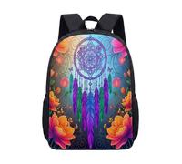 Sac à dos motif attrape-rêves 43,2 cm - Forêt enchantée - Pour enfants et adolescents - Style bohème, 13, L, Minimaliste