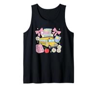 Sac à Dos Motif Bus Scolaire Apple Livres Fleurs Débardeur