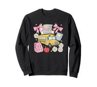 Sac à Dos Motif Bus Scolaire Apple Livres Fleurs Sweatshirt