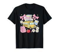 Sac à Dos Motif Bus Scolaire Apple Livres Fleurs T-Shirt