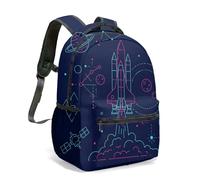 Sac à Dos Motif Espace Cosmique - Sac à Dos Scolaire Design Astronomique pour Rentrée - Grande Capacité Voyage Loisirs