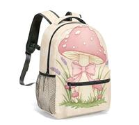 Sac à dos motif grenouille champignon 40,6 cm imprimé sur toute la surface du sac d'école motif forêt fantaisiste pour enfants filles femmes sac à dos pour ordinateur portable, 05, L, Décontracté