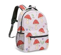 Sac à dos motif grenouille champignon 40,6 cm imprimé sur toute la surface du sac d'école motif forêt fantaisiste pour enfants filles femmes sac à dos pour ordinateur portable, 04, L, Décontracté