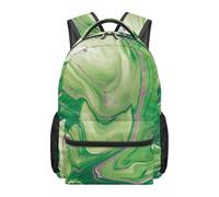 Sac à dos motif marbre vert grande capacité sac d'école pour étudiants sac à dos pour ordinateur bleu sarcelle turquoise tie-dye décontracté idéal pour la rentrée scolaire les voyages et le quotidien