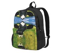 Sac à dos motif vache de prairie pour l'école, les adolescents, les garçons et les filles, sac à dos léger et décontracté pour hommes et femmes, étudiants, adultes
