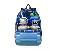 Sac à dos multi-compartiments pour ordinateur portable, motif R-Rabbids Invasion, cadeau de rentrée scolaire pour garcons, sac à dos de randonnée quotidien Noir