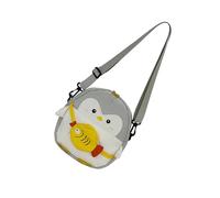 Sac à dos multi-compartiments sur le thème des animaux pour enfants, style dessin animé, sac en toile léger, sangle réglable, sac messagers sac à dos pour jouets cadeaux, gris