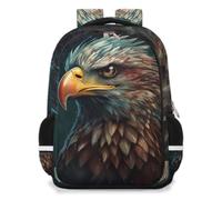 Sac à dos multifonction avec imprimé aigle - Sac à dos d'école, sac à dos pour randonnée, voyage, ordinateur portable - Pour garçons, filles, hommes et femmes, couleur, XXL