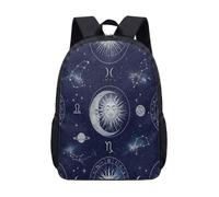 Sac à dos mystique imprimé soleil lune constellation 43,2 cm ciel nocturne céleste illustration vintage sac d'école pour enfants adolescents, 06, L, Minimaliste