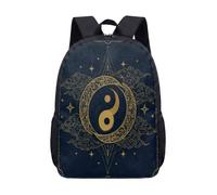 Sac à dos mystique imprimé soleil lune constellation 43,2 cm ciel nocturne céleste illustration vintage sac d'école pour enfants adolescents, 09, L, Minimaliste