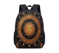 Sac à dos mystique imprimé soleil lune constellation 43,2 cm ciel nocturne céleste illustration vintage sac d'école pour enfants adolescents, 07, L, Minimaliste