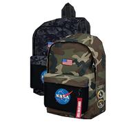Sac à dos Nasa Camo Militare Noir Gris + cadeau porte-clés Astronaute