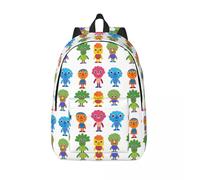 Sac à dos Noodle & Pals Micro Super Simple Cool avec Poche Voyage Comptines Chansons Sac à dos pour Hommes Femmes Collège Sacs en Toile Noir