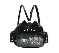 Sac à dos Noowye Kawaii Chat Ita Bag Anime Maomao avec esthétique réglable Sac d'école japonais Sac d'affichage Y2k Sac à main mignon pour femme pour DIY Décorations, 21*12*20CM