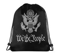 Sac À Dos Nous, Le Peuple Américain, Armoiries, Préambule De La Constitution Américaine Gym Sack Imperméable Sacs À Cordon Résistant Sac De Sport pour Voyage Vacances Natation 36X42CM