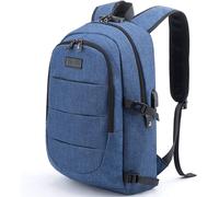 Sac A Dos Ordi Portable College Homme Et Femme,Sac À Dos Ordinateur Voyage Impermeable Antivol Avec Port De Usb Et Serrure Convient Aux Notebook De 15,6-17,3 Pouces Bleu
