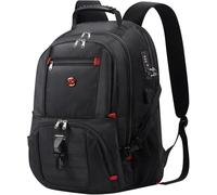 Sac a Dos Ordinateur Homme, Antivol Grand 15.6 Pouces Sac à Dos PC Portable Travail Voyage, Imperméable Multipoches Laptop Backpack avec USB Charging Port pour College Loisirs Affaire Scolaire, Noir