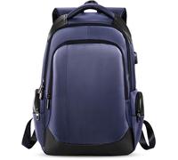 Sac À Dos Ordinateur Portable 15.6 Pouces Avec Usb Charging Port D'Affaires Sac À Dos Homme/Femme Fonctionnel Sac D'École Pour Randos, Voyages Ou École Imperméable Polyester Bleu Bleu