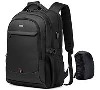 Sac à Dos Ordinateur Portable 15.6 Pouces Homme Fonctionnel Sac à Dos PC Portable avec USB Charging Port Couverture résistant à l’eau Imperméable Antivol pour Collège Affaire Scolaire Voyage - Noir