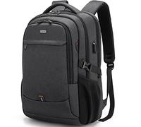 Sac à Dos Ordinateur Portable 17 Pouces Homme Fonctionnel Sac à Dos PC Portable avec USB Charging Port Imperméable Antivol pour Collège Affaire Scolaire Voyage - Noir