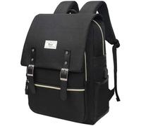 Sac à Dos Ordinateur Portable Imperméable avec Pris USB pour Bureau Scolaire Affaire Voyage Unisexe (Tout Noir)