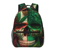 Sac à dos original à motif de crâne et drapeau, idéal pour les voyages, les loisirs, léger, pour ordinateur portable, pour ados, tendance, grande capacité, imperméable, pour le travail, noir, mignon