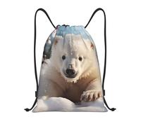 Sac À Dos Ours Mignon Gym Sack Imperméable Sac De Sport Résistant Sacs À Cordon pour Voyage Camping Natation 36X42CM