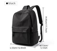 Sac À Dos Oxford Pour Hommes, Léger, Simple, Pour Ordinateur Portable De 14 Pouces, Unisexe, Décontracté, Étanche, Sacs Durables De Sport Pour Adolescents.Black. Noir