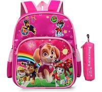 Sac à Dos Pat Enfant, Sac à Dos Cartable Garcon Sac à Dos Enfant pour Ecole Maternelle, Crèche Garderie, Primaire,Rose