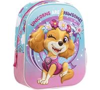 Sac à dos Paw Patrol Skye Licorne pour enfants avec motif 3D et couleurs pastel - Sac à dos d'école pour filles fans de Paw Patrol, idéal pour la garderie et les voyages