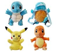 Sac à dos peluche Pokémon - Pikachu, Salamèche ou Carapuce - Jaune - Enfant