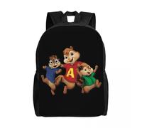 Sac à dos personnalisé Alvin Seville Anime pour filles et garçons, Theodore Simon Cartoon College School Travel Bags Bookbag pour ordinateur portable de 15 pouces Noir