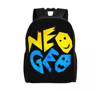 Sac à dos personnalisé avec logo Neo Geo pour jeux d'arcade, pour femmes et hommes, cartable tendance pour l'université et l'école Noir