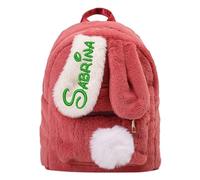 Sac À Dos Personnalisé Avec Nom Initial En Forme De Lapin, Sac À Dos D'école Personnalisé, Sac À Dos En Peluche Artificielle Avec Nom Personnalisé Kawaii For Enfants, Cadeau For Garçons Et Filles(Wate