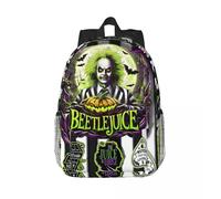 Sac à dos personnalise B-Beetlejuice pour adolescent, cartable décontracté pour etudiants, sac à dos de voyage, sac à bandoulière, grande capacité Noir