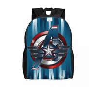 Sac à dos personnalisé Captain America Disney Marvel Comic pour filles garçons Avengers College School Travel Bags Femmes Hommes Bookbag Noir