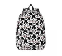 Sac à dos personnalise en toile avec dessin anime Mickey Mouse pour homme et femme, ideal pour l'ecole ou le collège Noir