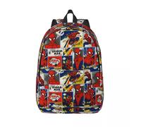 Sac à dos personnalisé en toile de super-héros pour hommes et femmes, cartable pour étudiants, compatible avec ordinateur portable 15 pouces, Spider-Man Collage Bags Noir