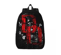Sac à dos personnalise en toile imprime 3D, motif dessin anime Daredevil, pour l'ecole, le collège, les voyages, pour hommes et femmes, compatible avec un ordinateur portable de 15 Noir