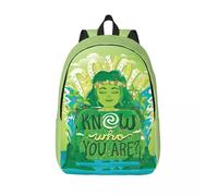 Sac à dos personnalise en toile Moana «Savez-vous qui vous êtes» pour femmes et hommes, sac d'ecole imperméable imprime Noir