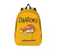 Sac à dos personnalise en verre avec bandoulière robuste L-Les Shadoks pour la rentrée scolaire Noir