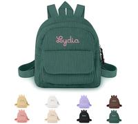 Sac a Dos Personnalisé Enfant Prenom Sac Personnalisable Enfant Sac à Dos Enfant Cartable Fille Primaire Sac Dos Maternelle Cartable Maternelle Fille/Garçon - Créez Votre Sac, Réglable (Vert)