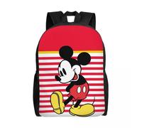 Sac à dos personnalisé Mickey Mouse pour hommes et femmes, cartable pour écoliers, étudiants, compatible avec les ordinateurs portables de 15 pouces Noir