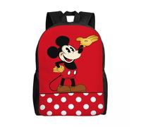 Sac à dos personnalisé Mickey Mouse pour ordinateur portable, cartable décontracté pour femmes et hommes, idéal pour l'école, le collège ou l'université Noir