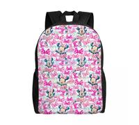 Sac à dos personnalisé Minnie Mickey Mouse pour hommes et femmes, résistant à l'eau, cartable imprimé Noir