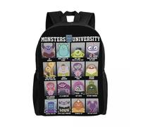 Sac à dos personnalisé Monsters University pour ordinateur portable, annuaire, pour hommes et femmes, cartable basique pour étudiants Noir