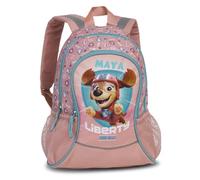 Sac à dos personnalisé Paw Patrol - Sac à dos pour enfants garçons et filles avec nom - Sac à dos de loisirs maternelle Kita avec poches latérales en filet poche avant, Liberty Rose/Turquoise, 35 x 27